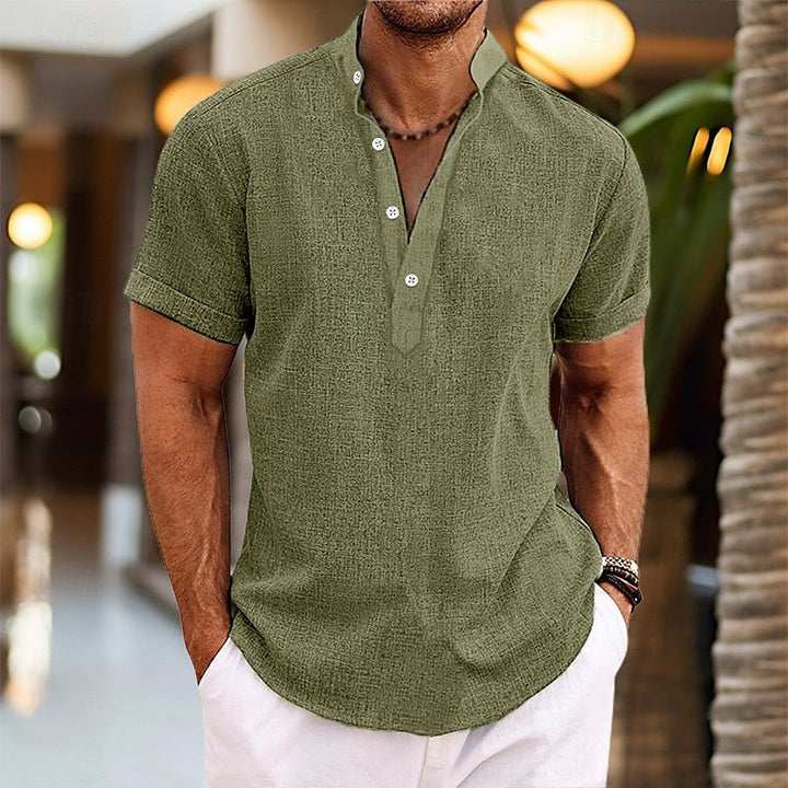 Ken | Men's Casual Short Sleeve Henley Top