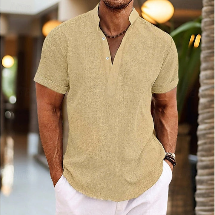 Ken | Men's Casual Short Sleeve Henley Top