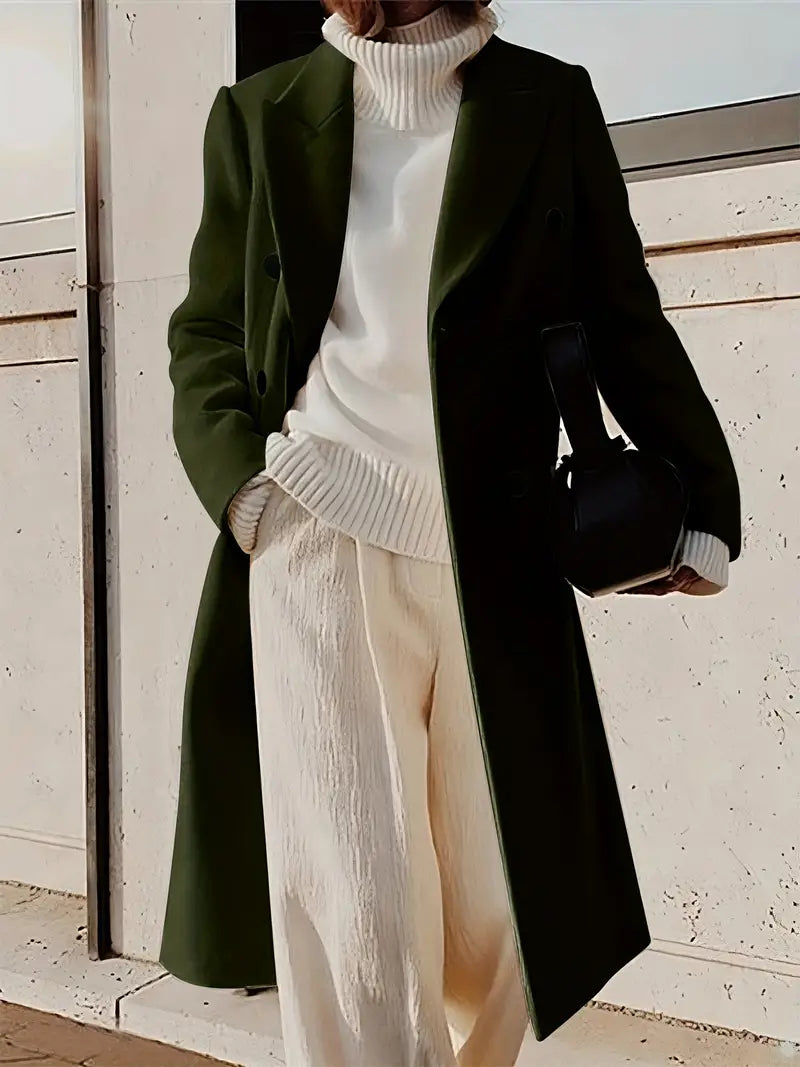 Women's Elegant Long Trench Coat | Timeless Style