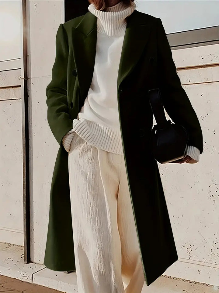 Women's Elegant Long Trench Coat | Timeless Style