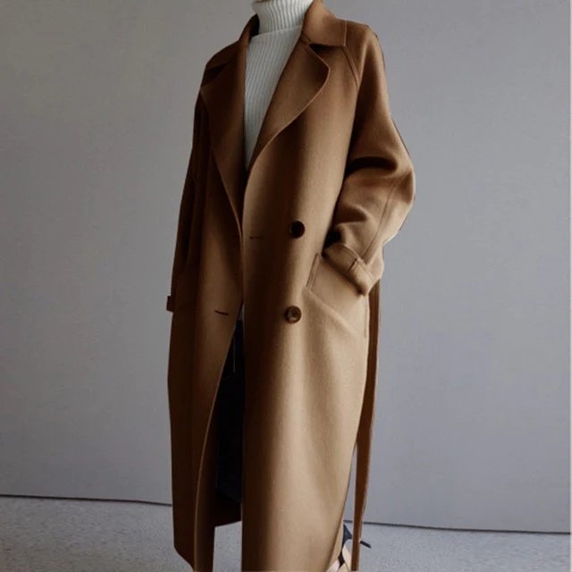 Women's Classic Long Trench Coat – Timeless Style