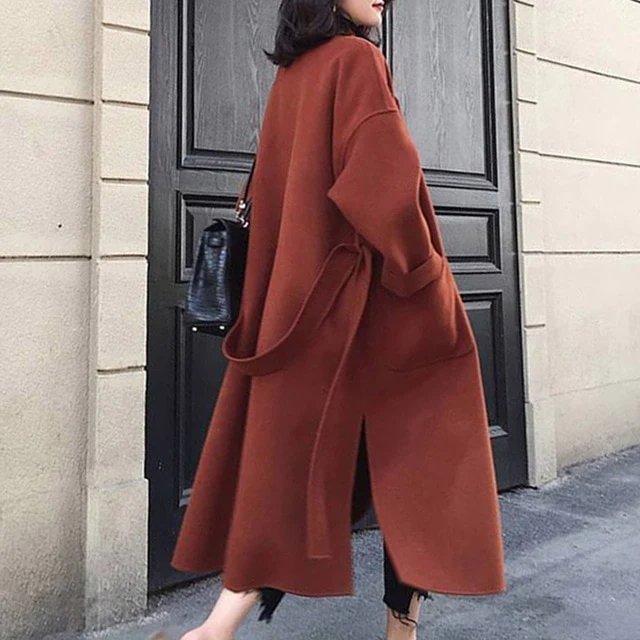 Women's Classic Long Trench Coat – Timeless Style