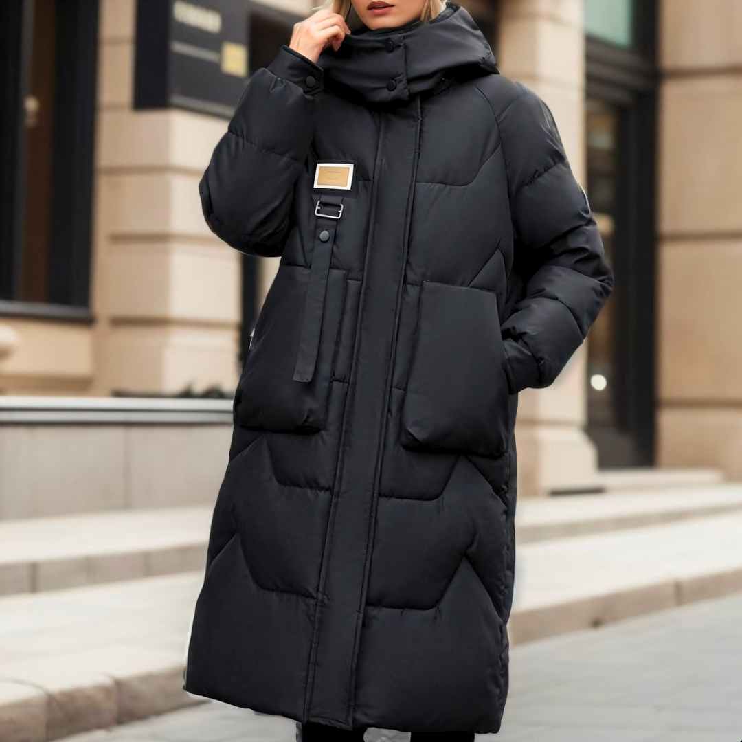 Women's Waterproof Long Winter Jacket - Stylish and Warm
