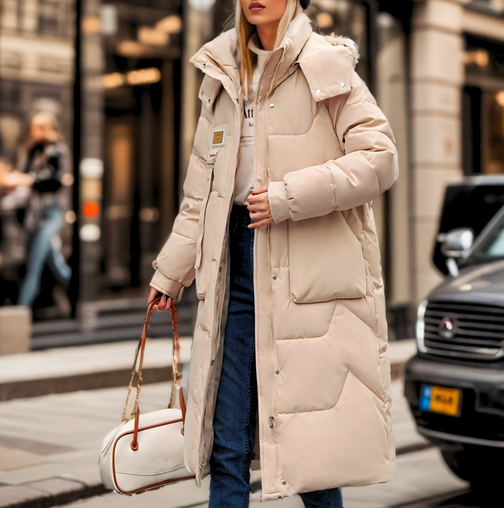 Women's Waterproof Long Winter Jacket - Stylish and Warm