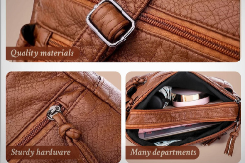 Catherine | Women's Vegan Leather Crossbody Shoulder Bag