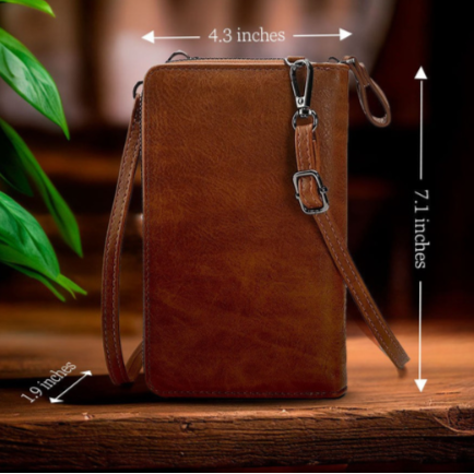Ann | Women's Vegan Leather Crossbody Wallet