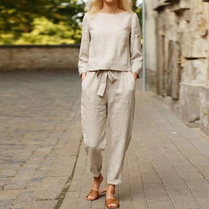 Leila | Women's Long Sleeve Relaxed Fit Two-Piece Outfit