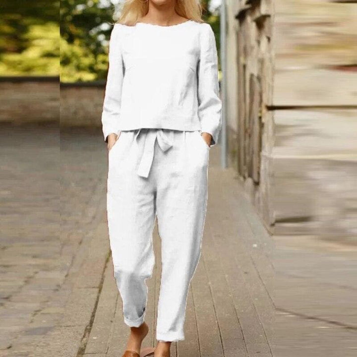 Leila | Women's Long Sleeve Relaxed Fit Two-Piece Outfit