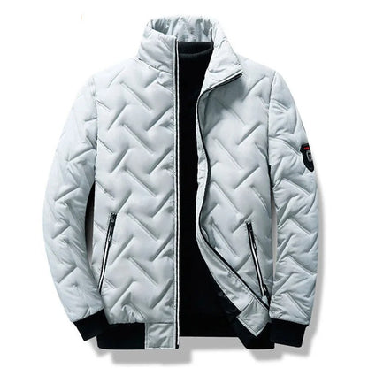 Men's Padded Jacket - Light Blue Transitional Spring Autumn