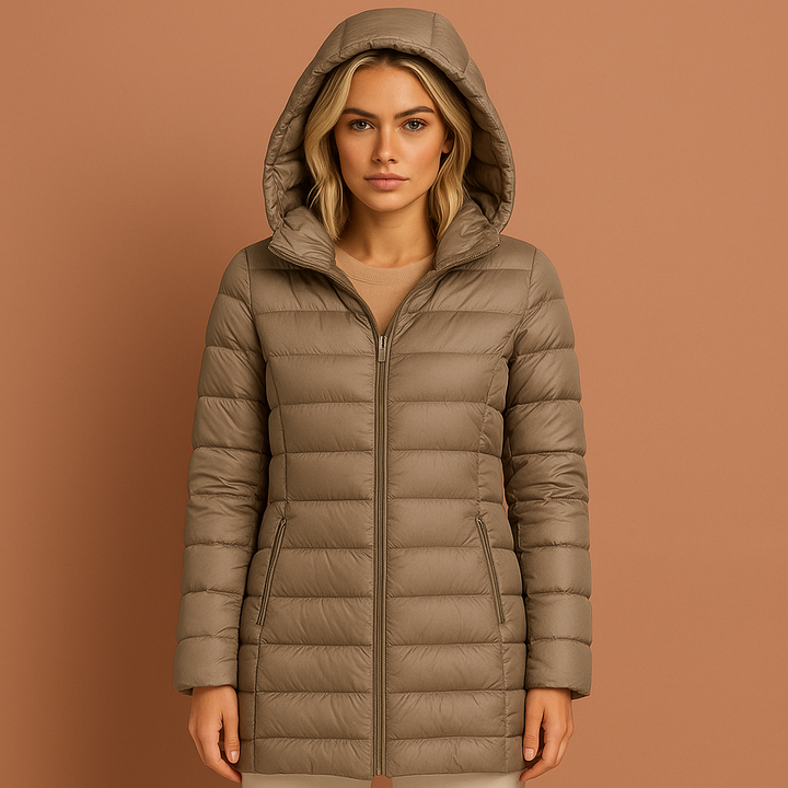 Women's Lightweight Padded Jacket for Fall and Winter