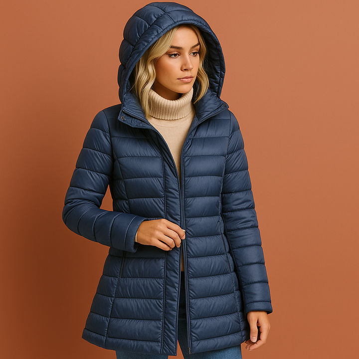 Women's Lightweight Padded Jacket for Fall and Winter