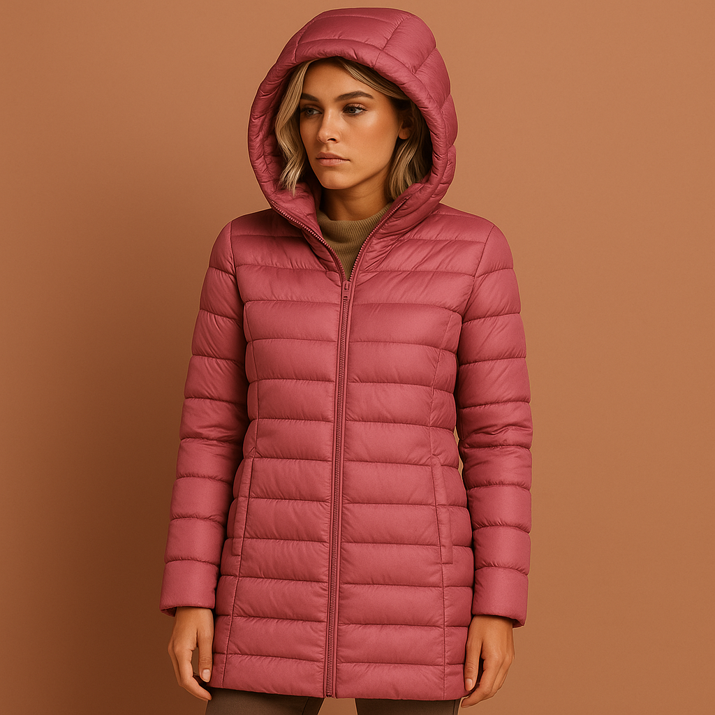 Women's Lightweight Padded Jacket for Fall and Winter