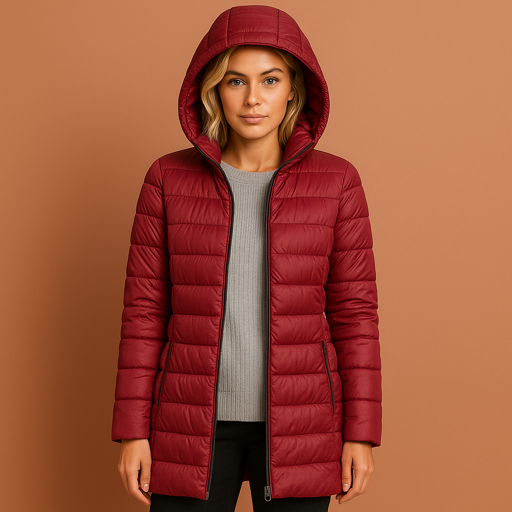 Women's Lightweight Padded Jacket for Fall and Winter