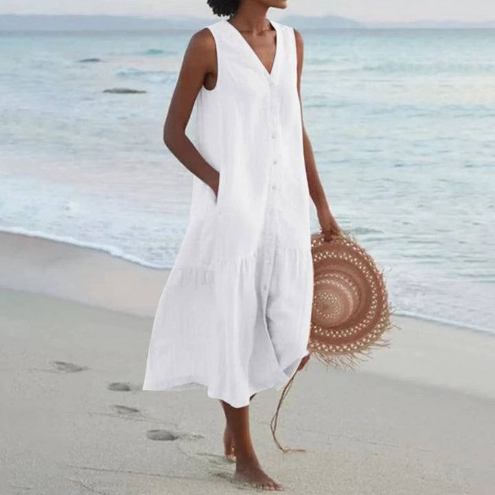 Lilly | Women's Sleeveless A-Line Midi Dress Replacement