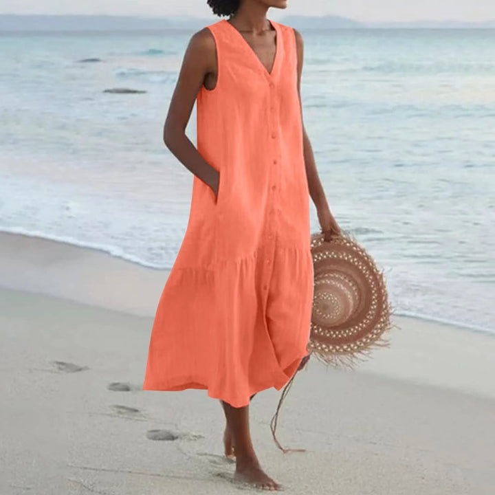 Lilly | Women's Sleeveless A-Line Midi Dress Replacement