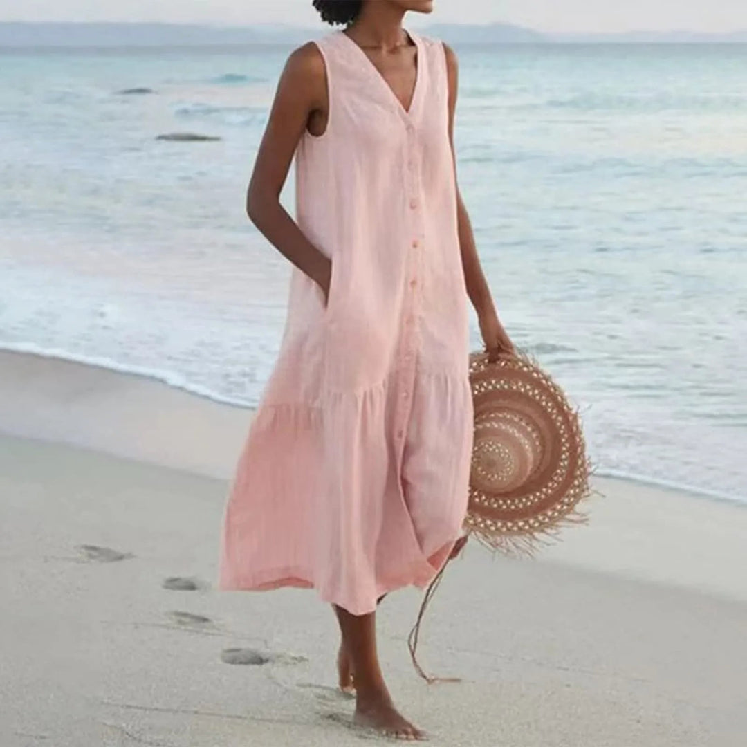 Lilly | Women's Sleeveless A-Line Midi Dress Replacement