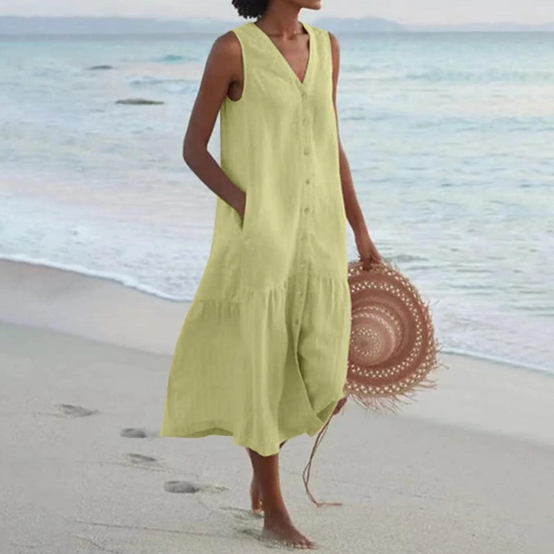 Lilly | Women's Sleeveless A-Line Midi Dress Replacement