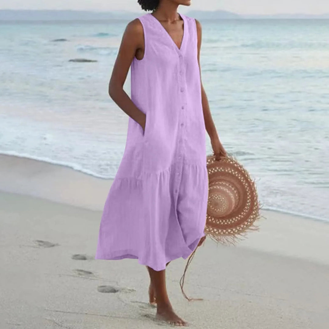 Lilly | Women's Sleeveless A-Line Midi Dress Replacement