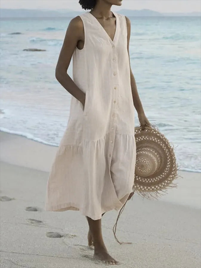 Lilly | Women's Sleeveless A-Line Midi Dress Replacement