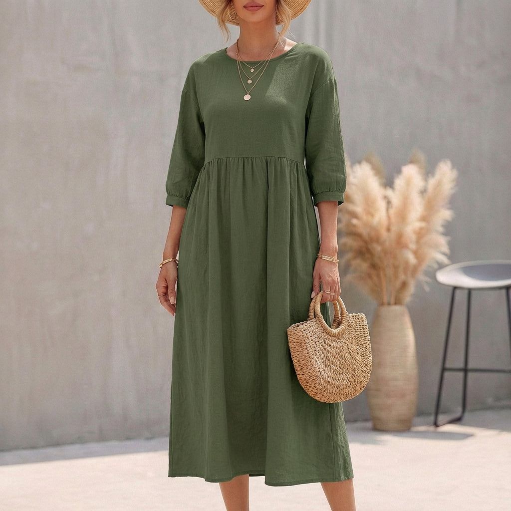 Lola | Women's A-Line Midi Skirt Dress