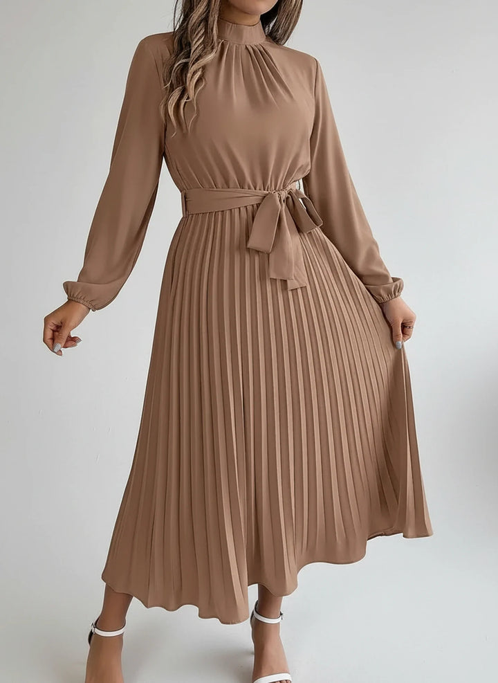 Sophia | Women's Long Sleeve A-Line Midi Dress