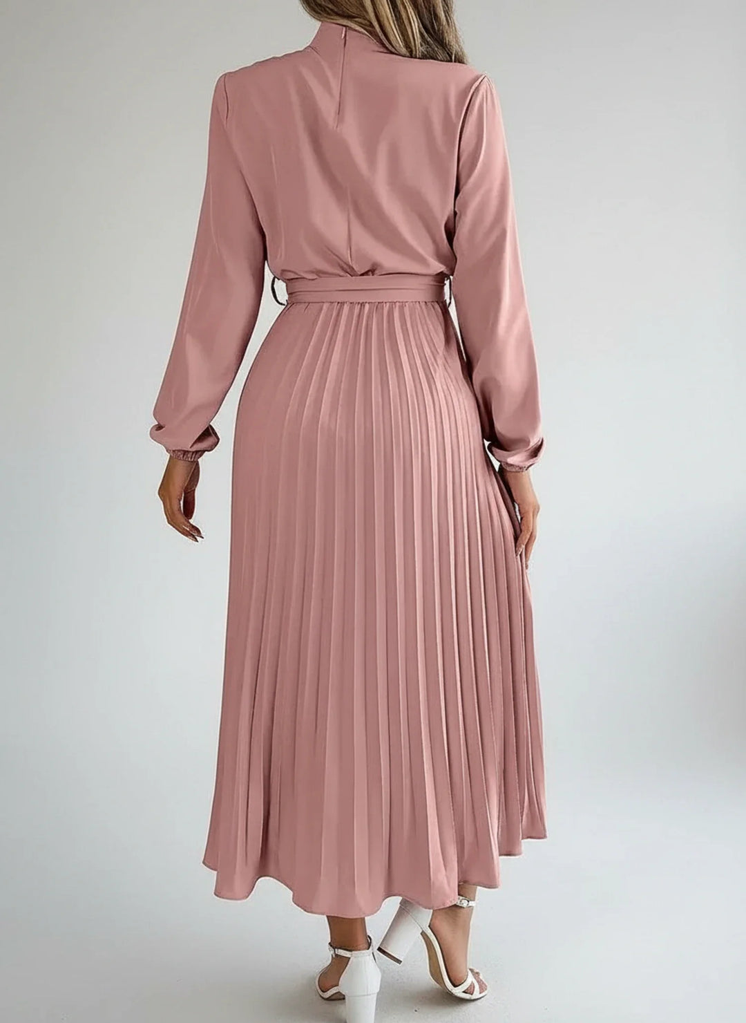 Sophia | Women's Long Sleeve A-Line Midi Dress