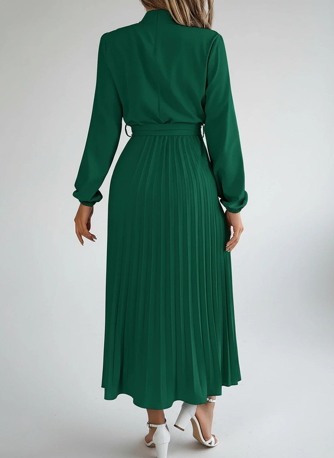 Sophia | Women's Long Sleeve A-Line Midi Dress