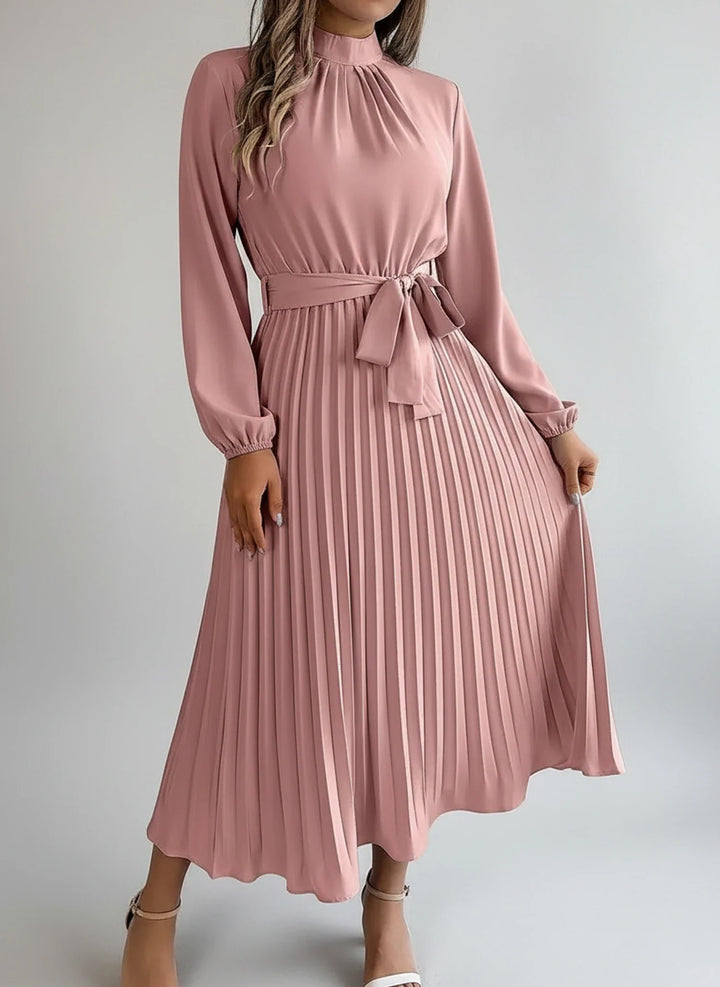 Sophia | Women's Long Sleeve A-Line Midi Dress