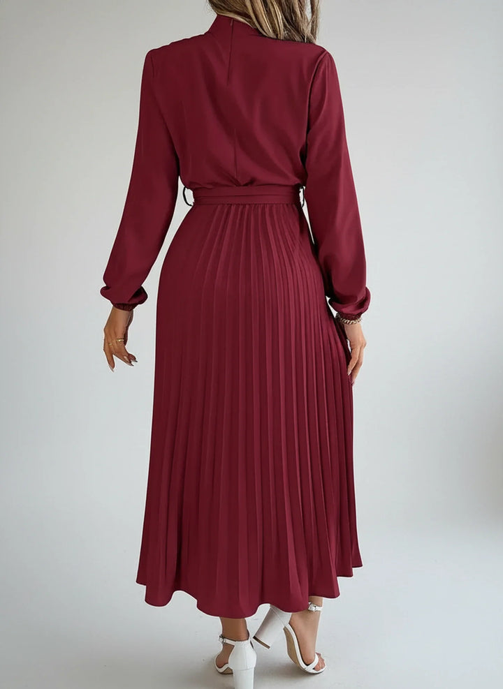Sophia | Women's Long Sleeve A-Line Midi Dress