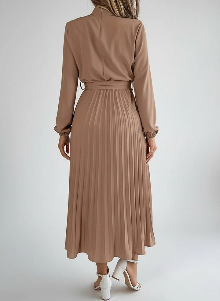 Sophia | Women's Long Sleeve A-Line Midi Dress