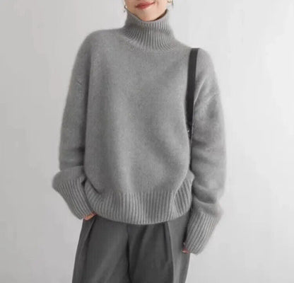 Lett høyhalset genser for kvinner, perfekt for enkel lag-på-lag-styling