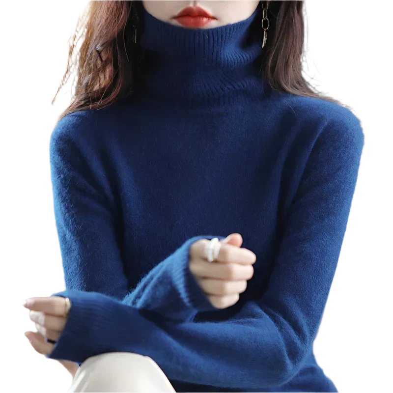 Women's Stylish Turtleneck Sweater for Autumn & Winter