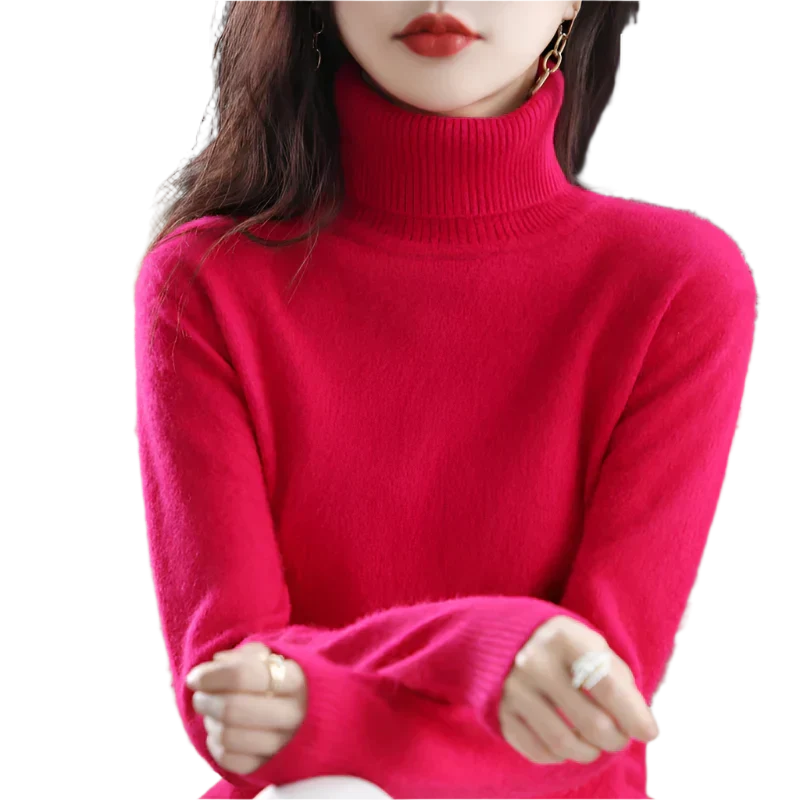 Women's Stylish Turtleneck Sweater for Autumn & Winter