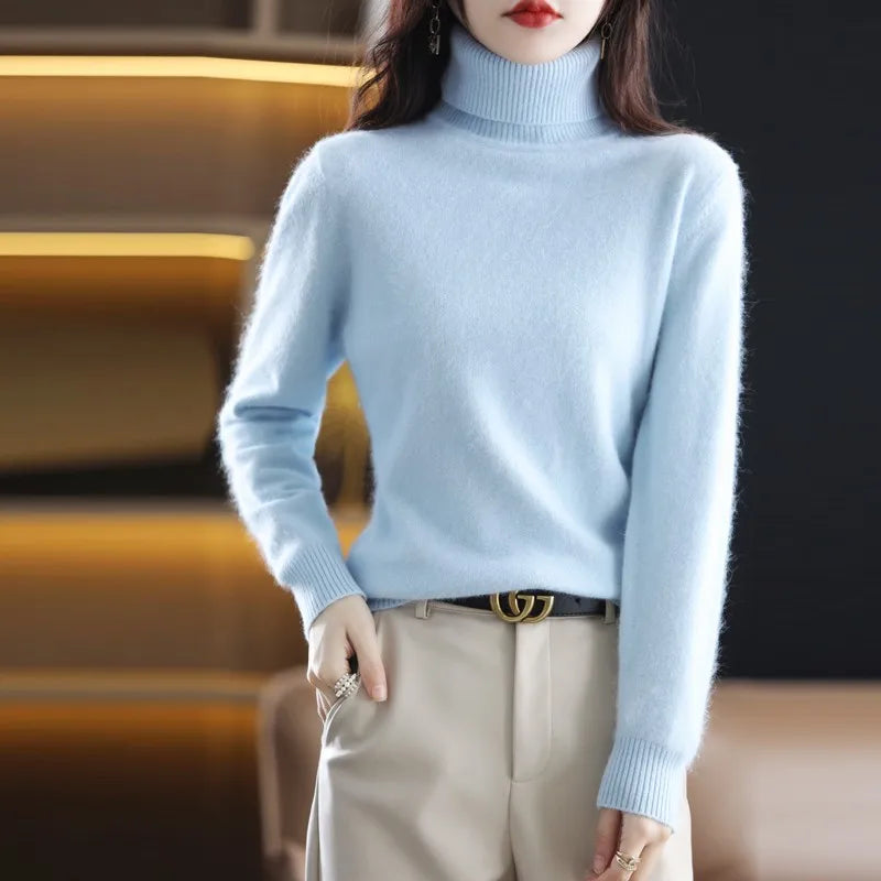 Women's Stylish Turtleneck Sweater for Autumn & Winter