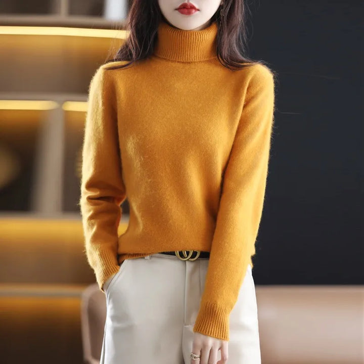 Women's Stylish Turtleneck Sweater for Autumn & Winter