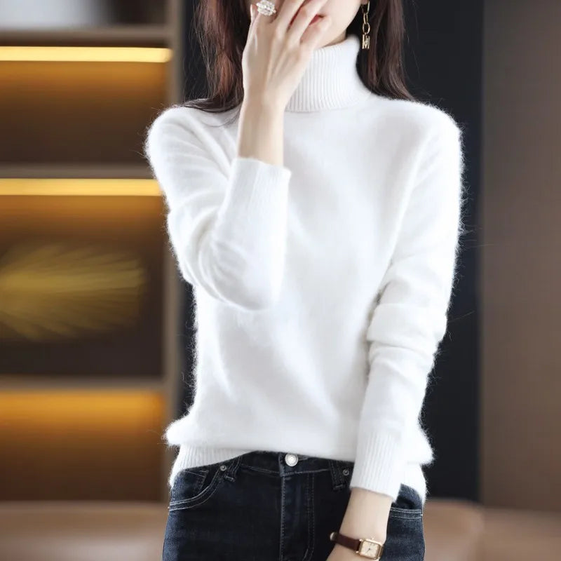 Women's Stylish Turtleneck Sweater for Autumn & Winter