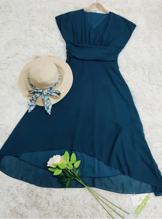 Mackenzie | Women's V-Neck A-Line Midi Dress Replacement