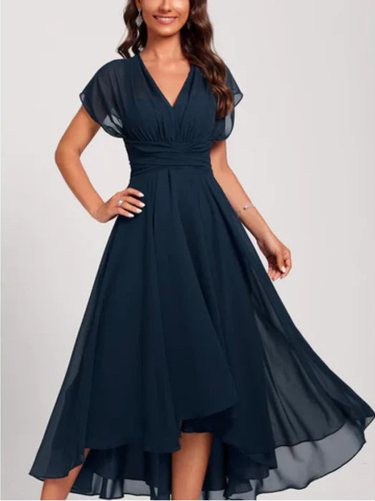 Mackenzie | Women's V-Neck A-Line Midi Dress Replacement
