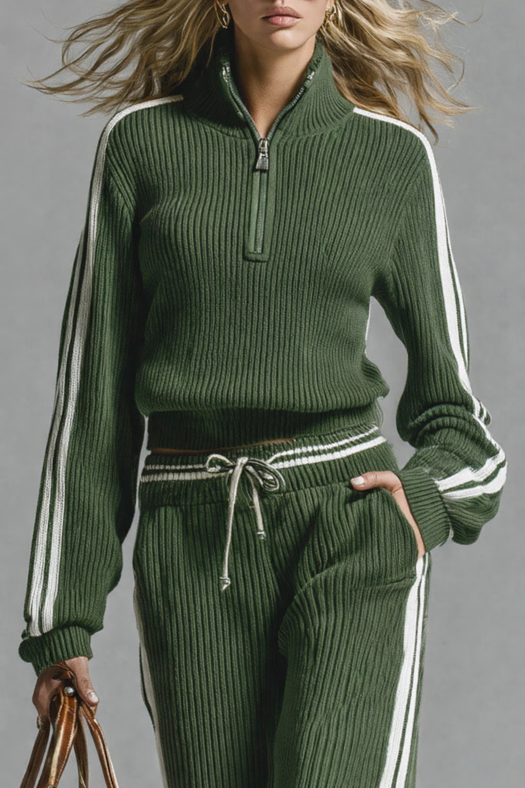Madison | Women's Long Sleeve Ribbed Knit Outfit Set