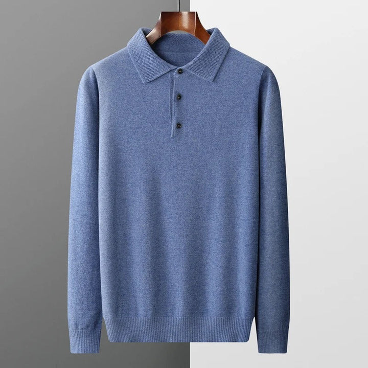 Men's Cashmere Polo Business Sweater