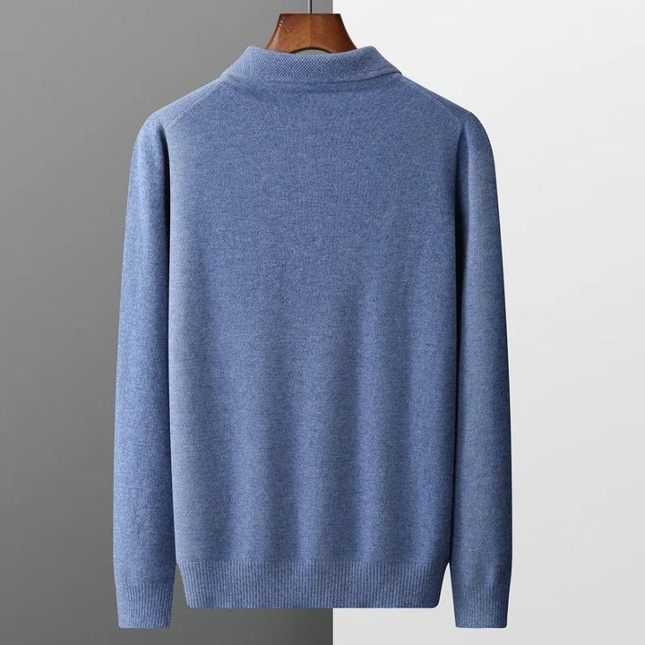 Men's Cashmere Polo Business Sweater