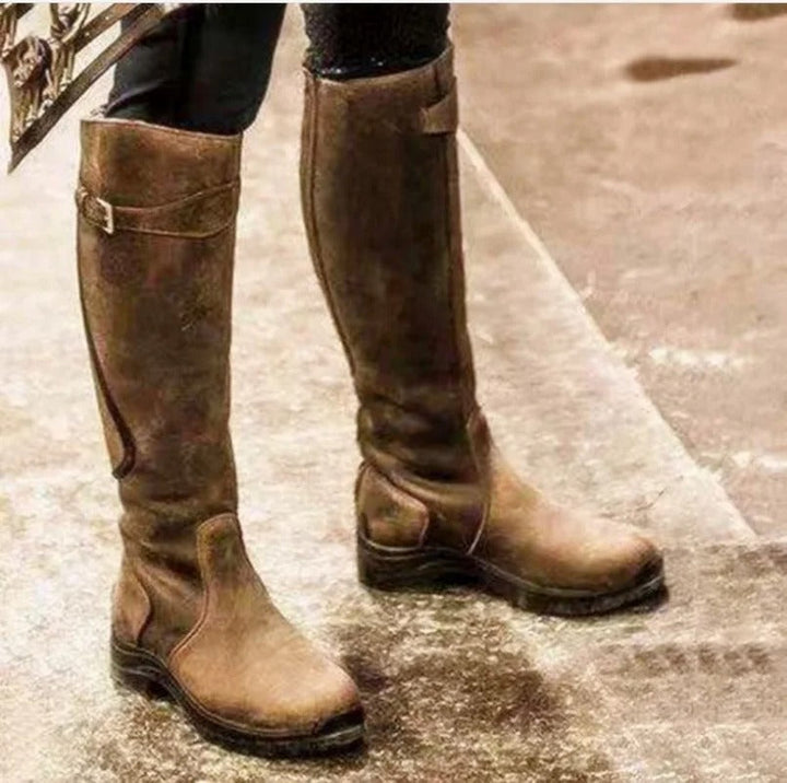 Women's Stylish Waterproof Knee High Boots with Grip Sole
