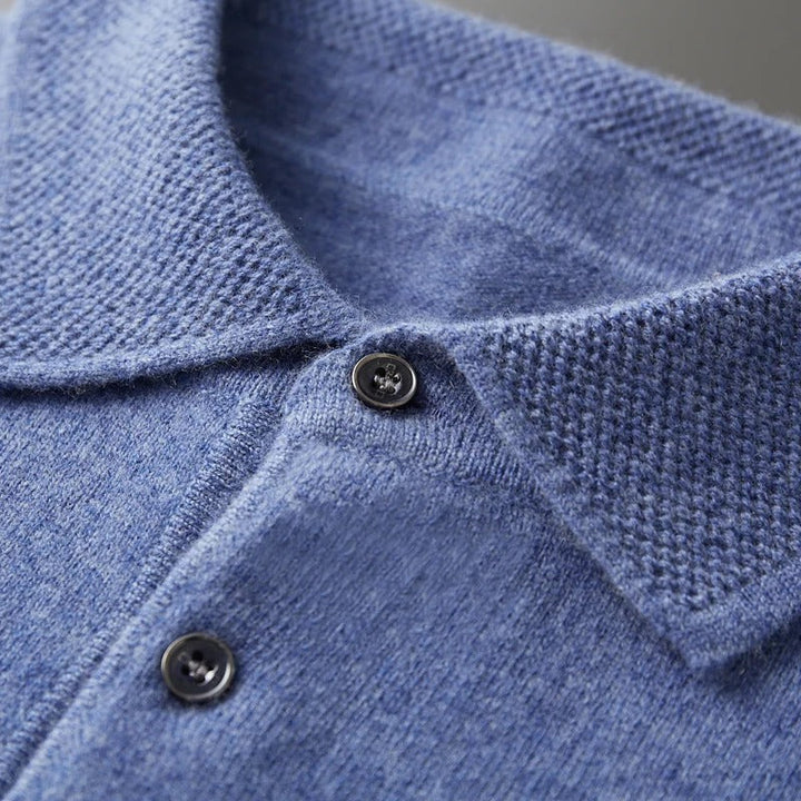 Men's Cashmere Polo Business Sweater
