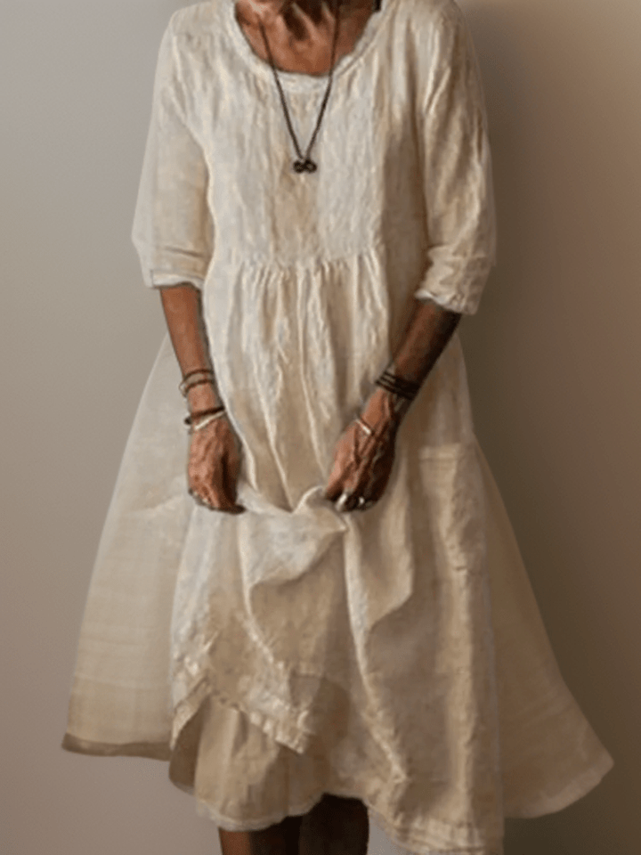 Marina | Women's Tiered A-Line Midi Dress