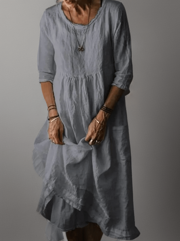 Marina | Women's Tiered A-Line Midi Dress