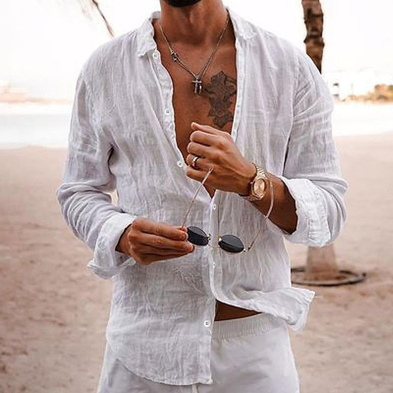Matthew | Men's Casual Long Sleeve Button-Down Shirt