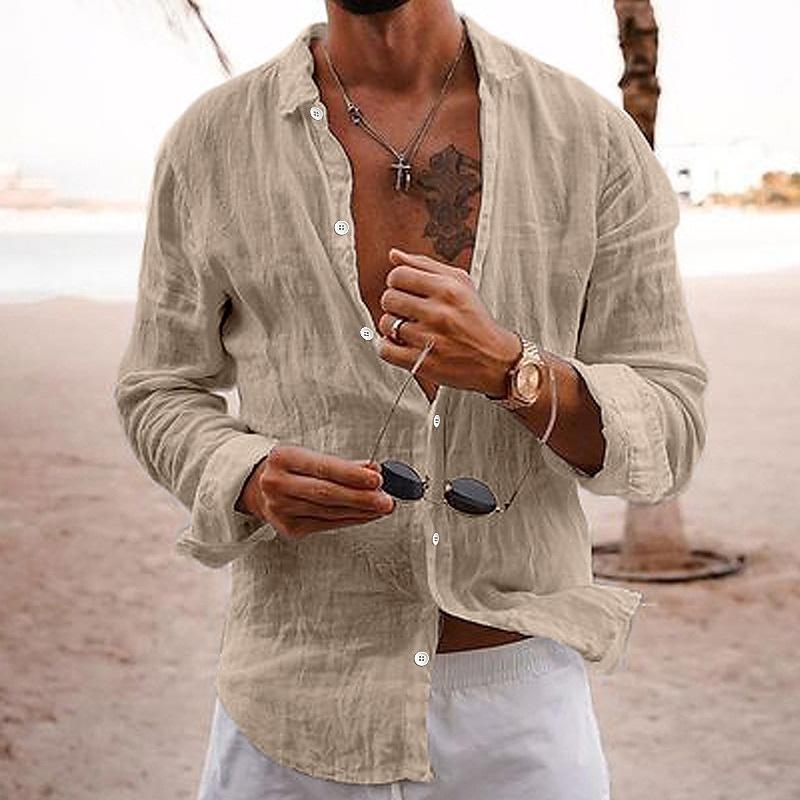Matthew | Men's Casual Long Sleeve Button-Down Shirt