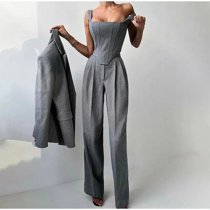 Maureen | Women's Stylish Wide Leg Pant Suit Set