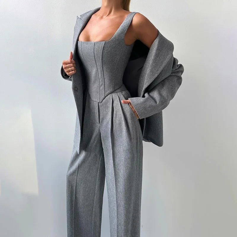 Maureen | Women's Stylish Wide Leg Pant Suit Set