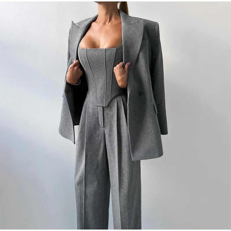 Maureen | Women's Stylish Wide Leg Pant Suit Set